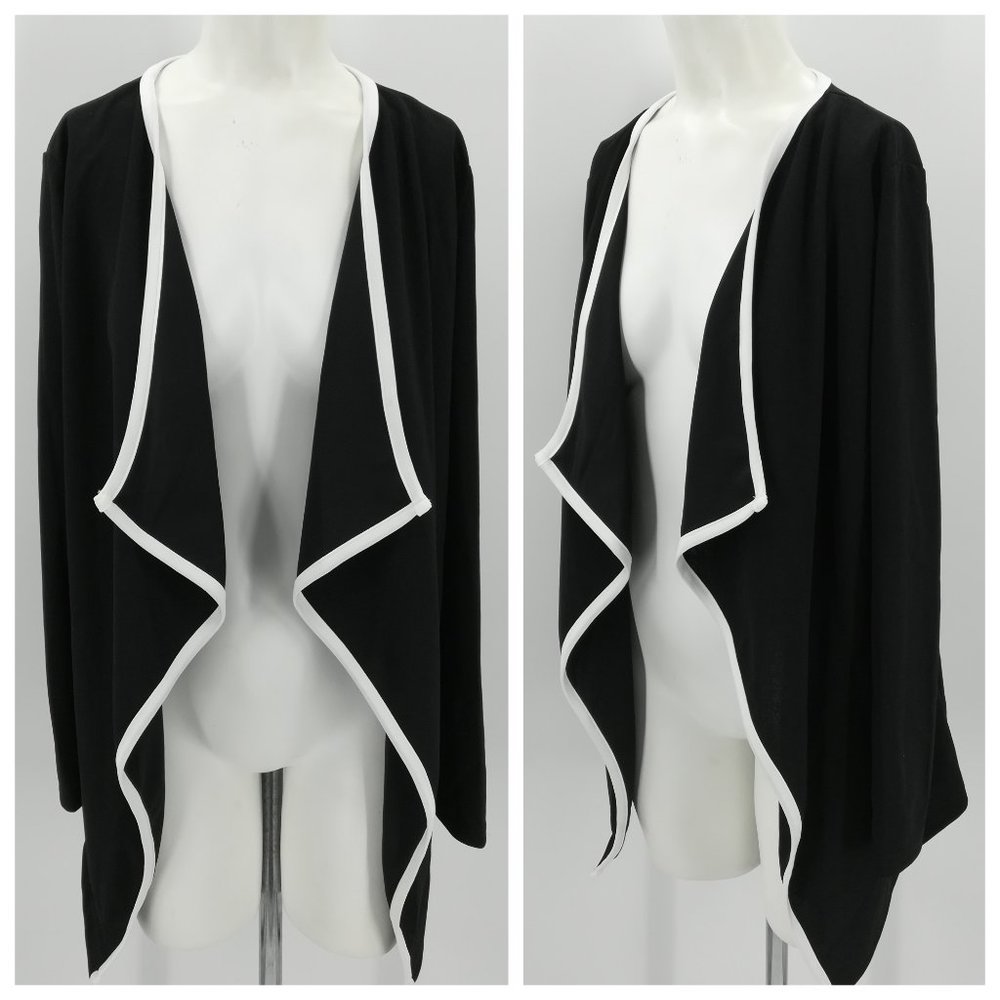 Shein Black Open Front Cardigan Sweater Size L